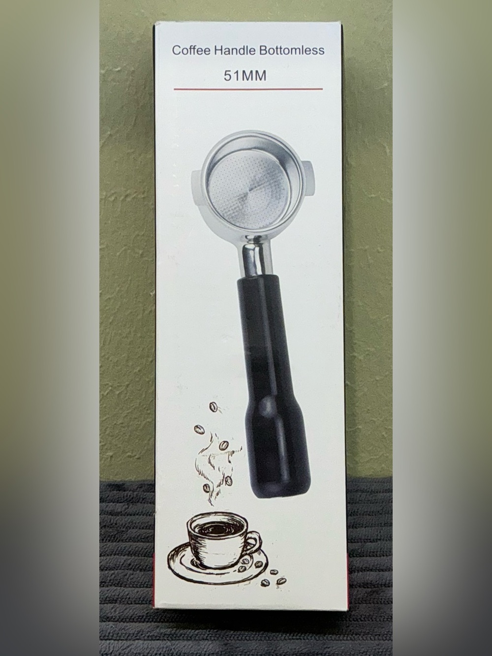 Watchget 51mm Bottomless Portafiler 3 Ears Rosewood handle For Espresso Machine